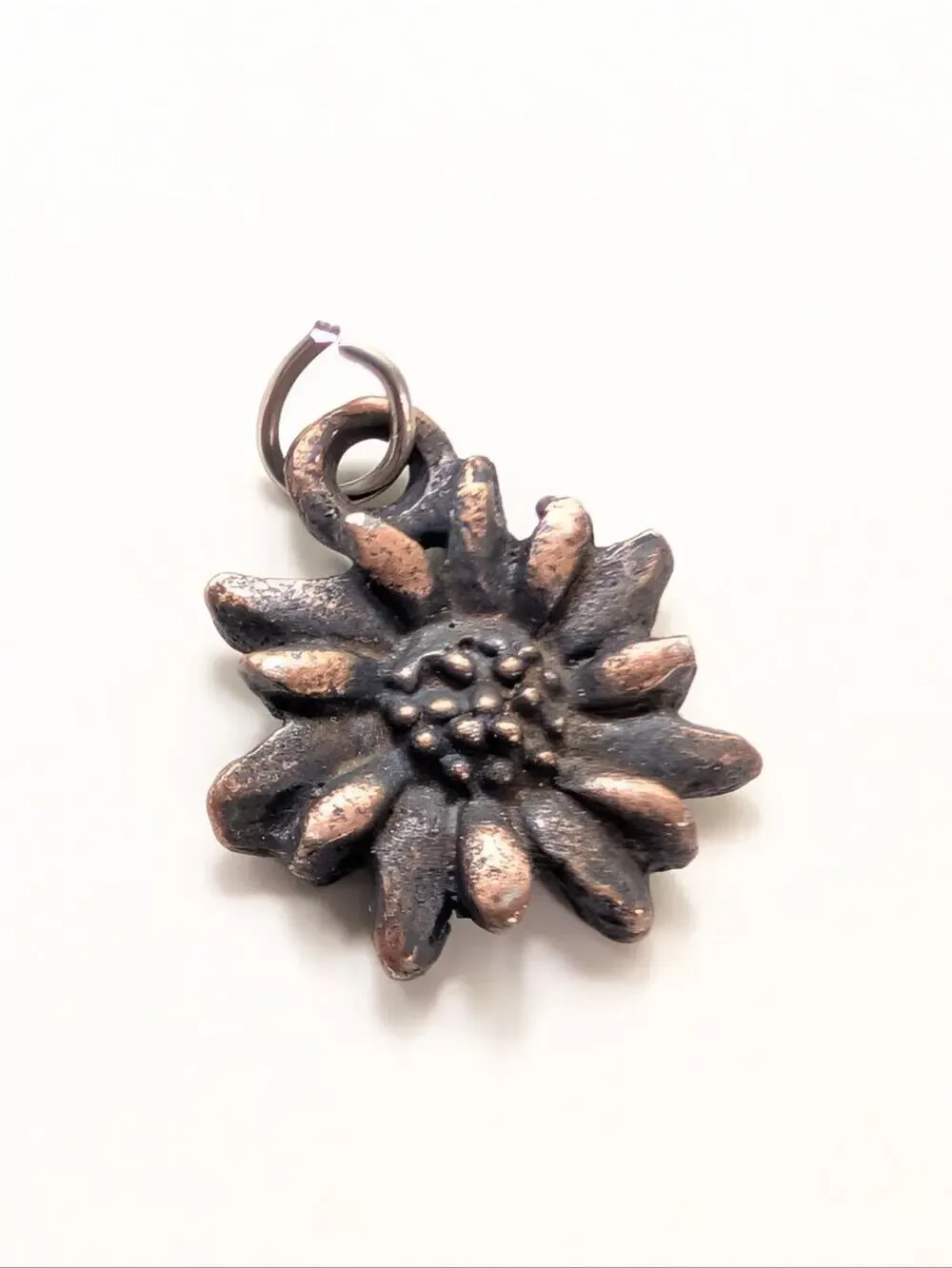 Vintage Bronze Bohemian Style Sunflower Daisy Mini Pendant Bracelet Charm